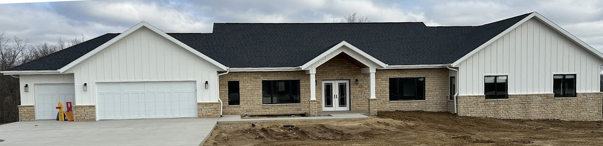 Front Elevation near end of construction